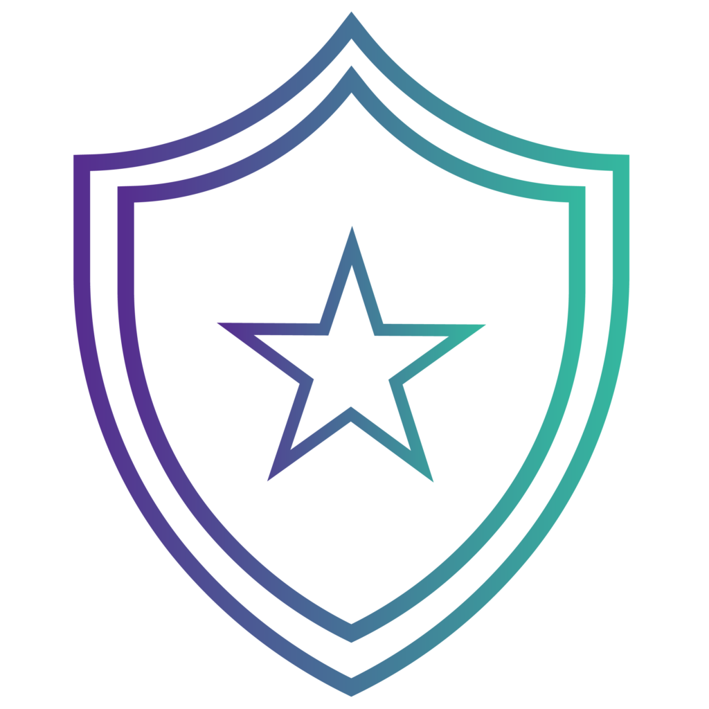Confidence Icon - badge icon with star in middle